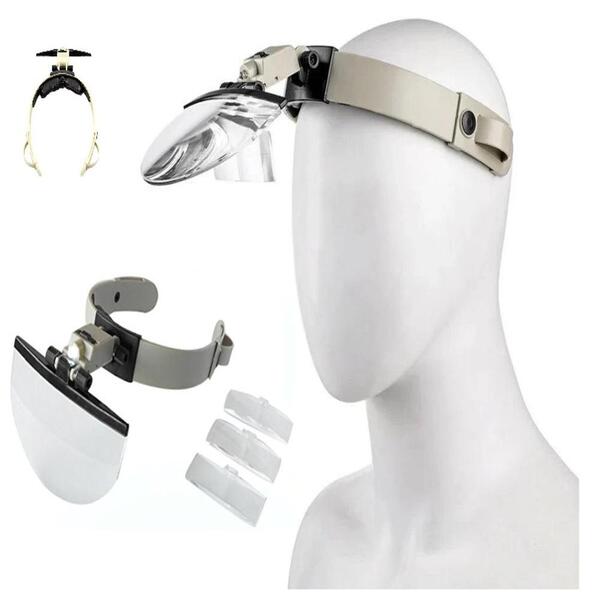 Oculos Lupa Maos Livre Profissional Led Lente De Cabeca Aumen