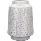 Odeo Vaso Decorativo Enfeite 31x23x23cm Cerâmica Branco