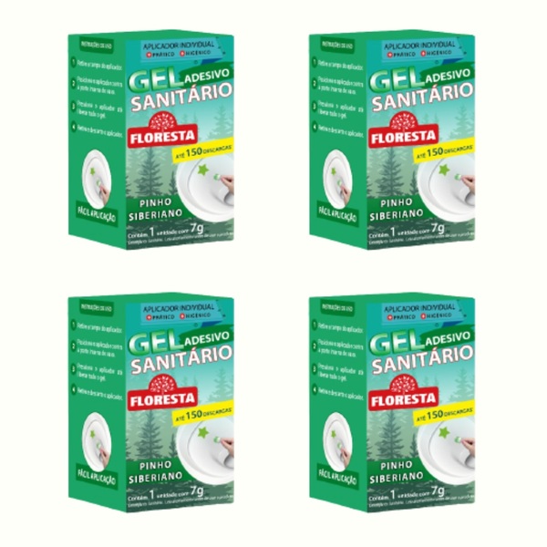 Odorizador Desinfetante Gel C/aplicador Adesivo Pinho