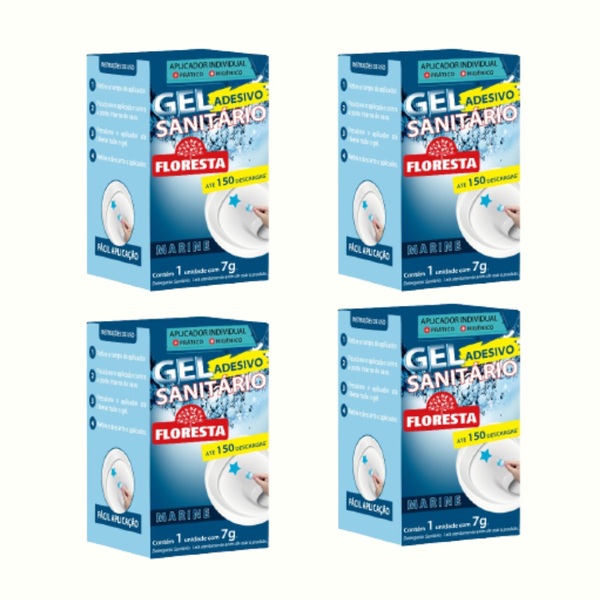 Odorizador Sanitário Gel C/aplicador Adesivo  Marine