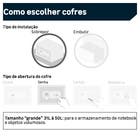 Cofre Senha Digital Aço Preto 400x350x360mm Standers