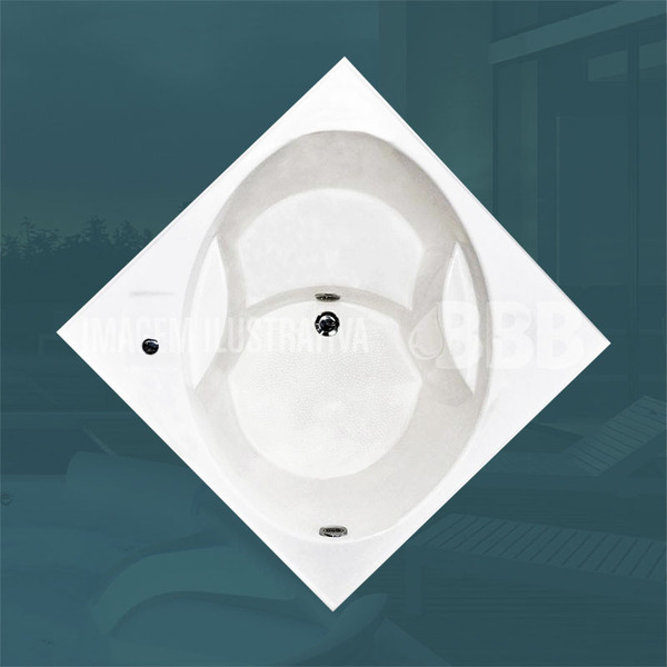 Ofuro Quadrado Osaka Individual Com Hidro Em Acrilico  (0,99