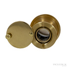 Olho Mágico Com Tapa Olho Visão 200° Dourado