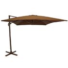 Ombrellone Suspenso Ravello em Alumínio 3 x 4 metros Marrom +