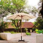 Ombrelone 2,4 Metros Estrutura De Madeira 35 Fps Mor