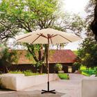 Ombrelone 2,4 Metros Estrutura De Madeira 35 Fps Mor