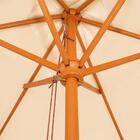 Ombrelone 2,4 Metros Estrutura De Madeira 35 Fps Mor