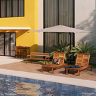 Ombrelone 2,65x2,85m Lateral Alumínio Bege Aura Naterial