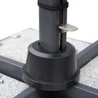 Ombrelone 2,6x2,98x2,98m Lateral Quadrado Metal Cinza Sombra Naterial