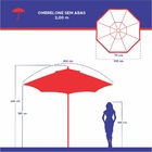 Ombrelone 200 Sem Abas Solasol Redondo - Rosa