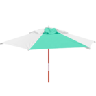 Ombrelone 240 Solasol Redondo - Bicolor - Verde Agua