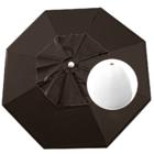 Ombrelone 240 Solasol Redondo Com Abas Sungap - Marrom Café
