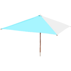 Ombrelone 2x2 Solasol Quadrado - Bicolor - Azul Bebê