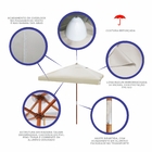 Ombrelone 2x2 Solasol Quadrado Com Abas Sungap - Creme