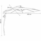 Ombrelone 3,0m Saba Rivatti Móveis Marfim
