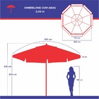 Ombrelone 300 Solasol Redondo Com Abas Sungap - Lilás