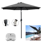 Ombrelone 3 Metros Com Base Branca Manivela Articulado Maresi