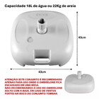 Ombrelone 3 Metros Com Base Branca Manivela Articulado Maresi