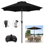 Ombrelone 3 Metros Com Base Manivela Articulado Maresias Para