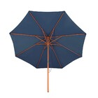 Ombrelone 3 Metros Estrutura De Madeira 35 Fps Azul Mor