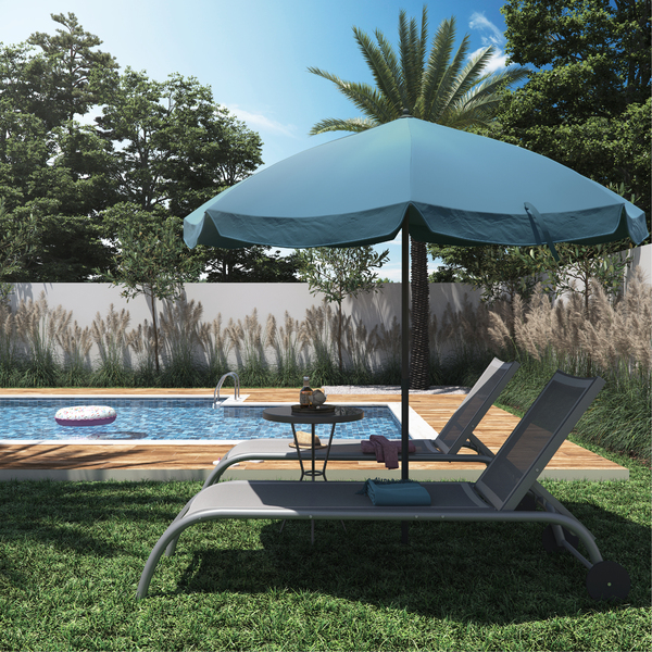 Ombrelone Aço Central Bigrey Azul 250cm Naterial