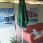 Ombrelone Central - 2,40m De Diâmetro - Em Alumínio - Com Bas