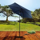 Ombrelone Central 2,4 M Mor Azul Estrutura Em Alumínio Com Ma