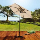 Ombrelone Central 2,4 M Mor Bege Estrutura Em Alumínio Com Ma