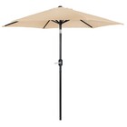 Ombrelone Central 2,4 M Mor Bege Estrutura Em Alumínio Com Ma