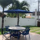 Ombrelone Central - 3,00m De Diâmetro - Em Alumínio - Com Bas