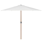 Ombrelone Alumínio e Poliéster Central Octogonal Agora Branco 247x295cm Naterial