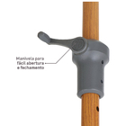 Ombrelone Alumínio e Poliéster Central Octogonal Agora Branco 247x295cm Naterial