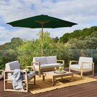 Ombrelone Alumínio e Poliéster Central Octogonal Agora Verde 247x295cm Naterial