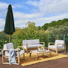 Ombrelone Alumínio e Poliéster Central Octogonal Agora Verde 247x295cm Naterial