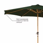 Ombrelone Alumínio e Poliéster Central Octogonal Agora Verde 247x295cm Naterial