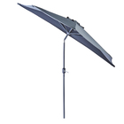 Ombrelone Alumínio e Poliéster Central Meia Lua Arkea Azul 235x270x135cm Naterial