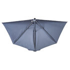 Ombrelone Alumínio e Poliéster Central Meia Lua Arkea Azul 235x270x135cm Naterial