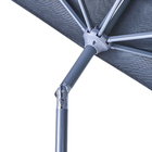 Ombrelone Alumínio e Poliéster Central Meia Lua Arkea Azul 235x270x135cm Naterial
