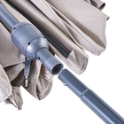 Ombrelone Alumínio e Poliéster Central Meia Lua Arkea Taupe 235x270x135cm Naterial