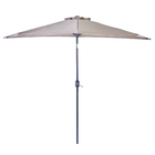 Ombrelone Alumínio e Poliéster Central Meia Lua Arkea Taupe 235x270x135cm Naterial