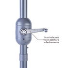 Ombrelone Alumínio e Poliéster Central Retangular Arkea Taupe 240x264x135cm Naterial