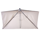Ombrelone Alumínio e Poliéster Central Retangular Arkea Taupe 240x264x135cm Naterial