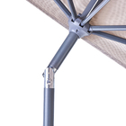 Ombrelone Alumínio e Poliéster Central Retangular Arkea Taupe 240x264x135cm Naterial