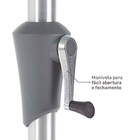 Ombrelone Alumínio e Poliéster Central Quadrado Aura Azul 271x285x285cm Naterial