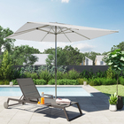 Ombrelone Alumínio e Poliéster Central Quadrado Aura Branco 271x285x285cm Naterial