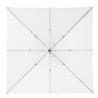Ombrelone Alumínio e Poliéster Central Quadrado Aura Branco 271x285x285cm Naterial