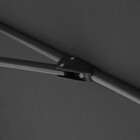 Ombrelone de Aço e Poliéster Central Retangular sem LED Aura Cinza Escuro 390x360x290cm Naterial