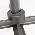 Ombrelone de Aço e Poliéster Central Retangular sem LED Aura Cinza Escuro 390x360x290cm Naterial