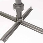 Ombrelone de Aço e Poliéster Central Retangular sem LED Aura Cinza Escuro 390x360x290cm Naterial