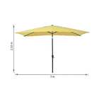 Ombrelone Alumínio e Poliéster Central Retangular Avea Amarelo 255x194x300cm Naterial
